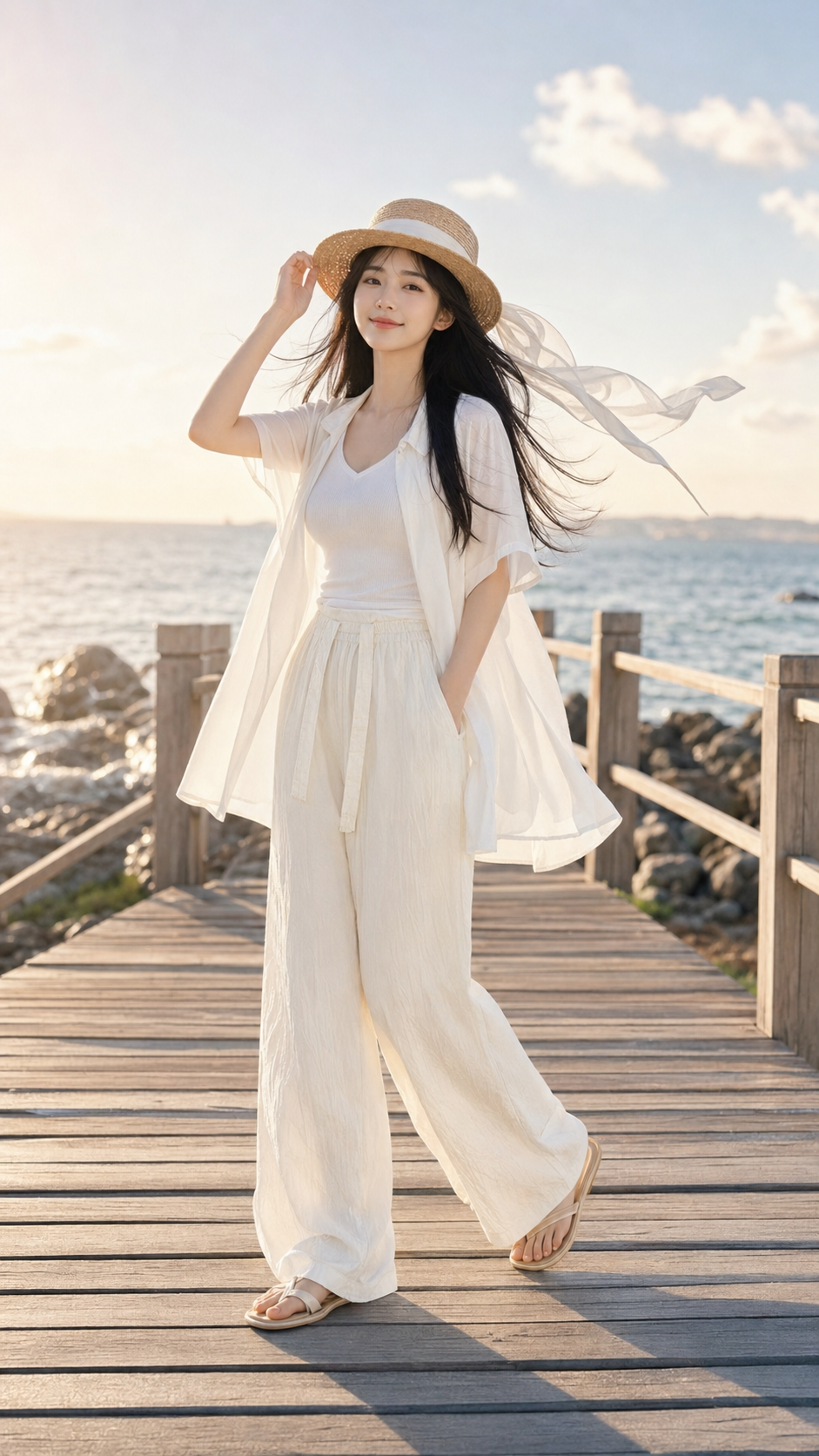 Look 03 雪紡全白極致